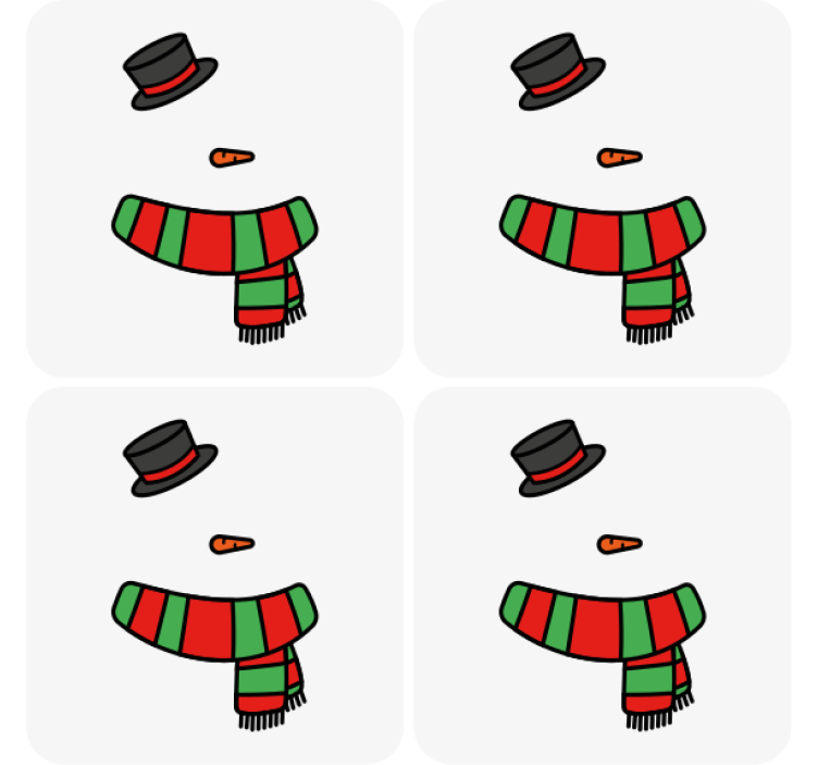 Christmas coasters snowman accessory set - TenStickers