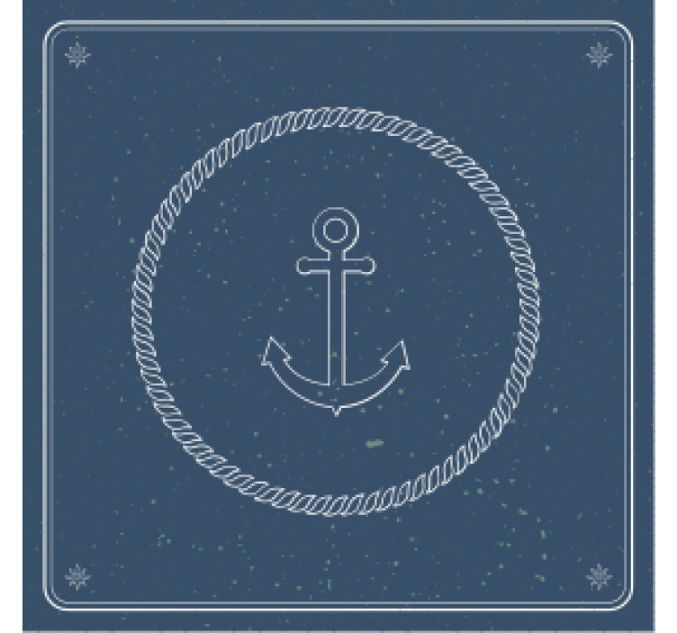Vintage coasters anchor with rope design - TenStickers