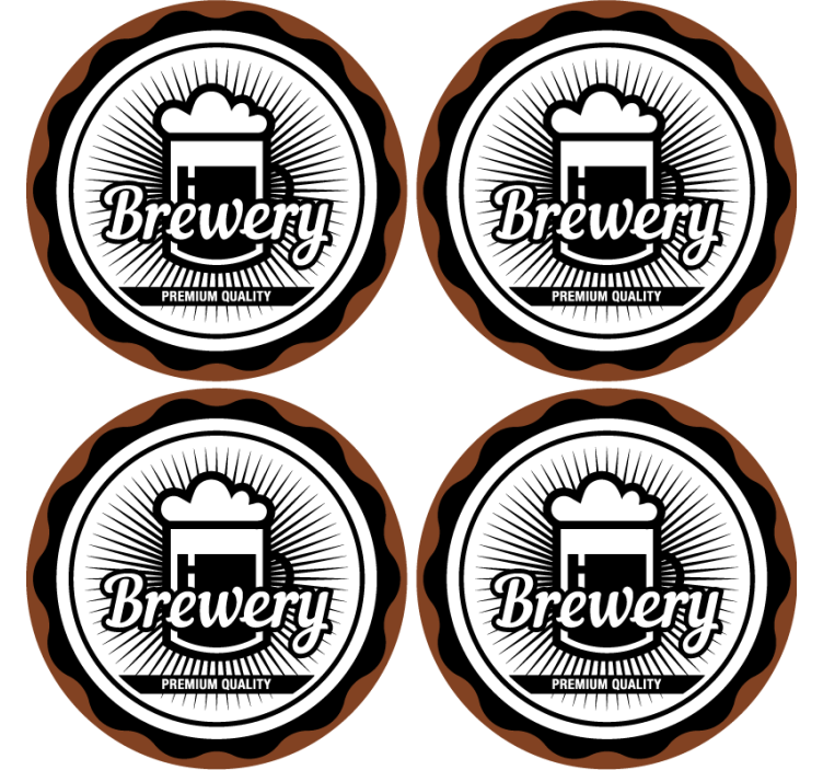 Beer mats brewery premium quality emblem - TenStickers