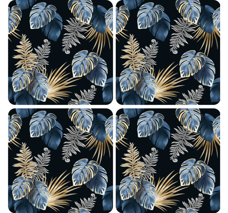 Coasters lush tropical foliage coasters - TenStickers