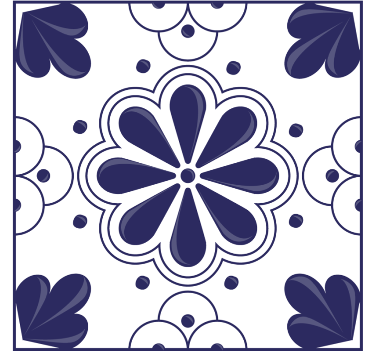 Floral shape pattern coasters - TenStickers