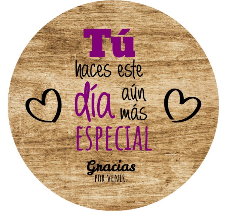 Text coasters heartfelt special day message - TenStickers