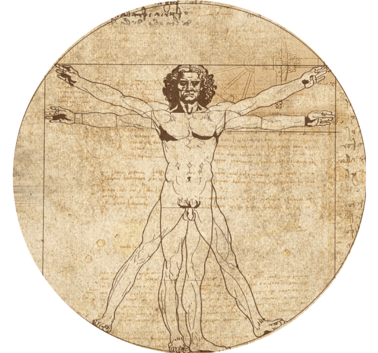 Modern coasters vitruvian figure design - TenStickers
