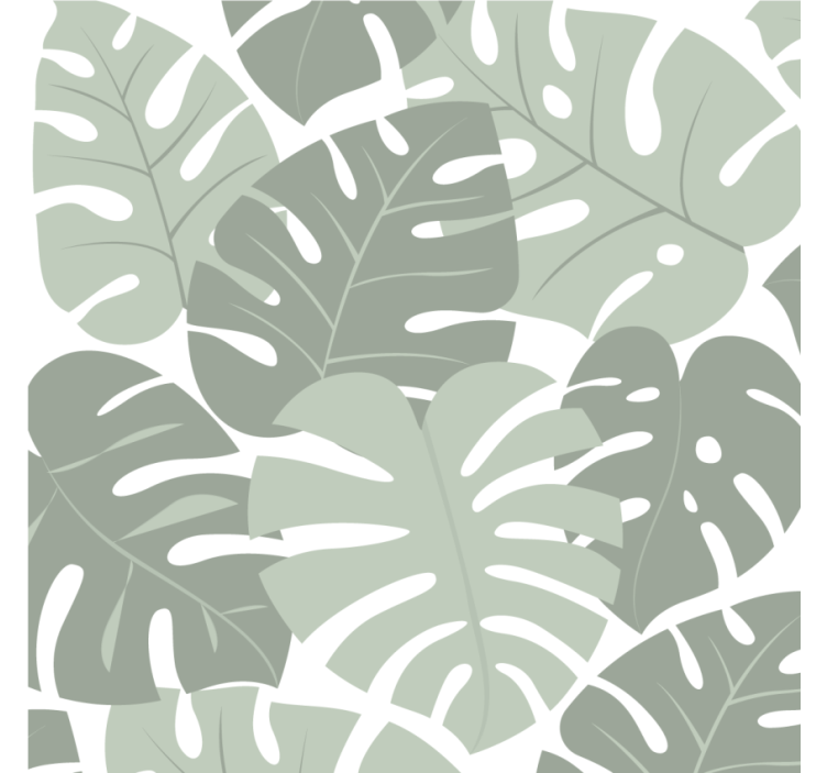 Coasters with leafy monstera patterns - TenStickers