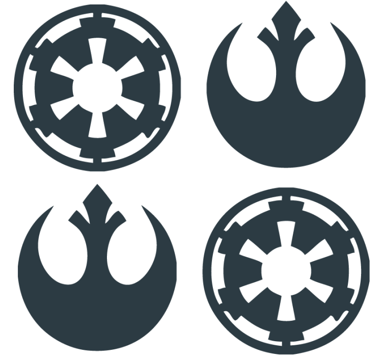 Star wars motifs modern coaster - TenStickers