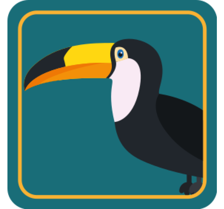 Vintage coasters tropical toucan design - TenStickers