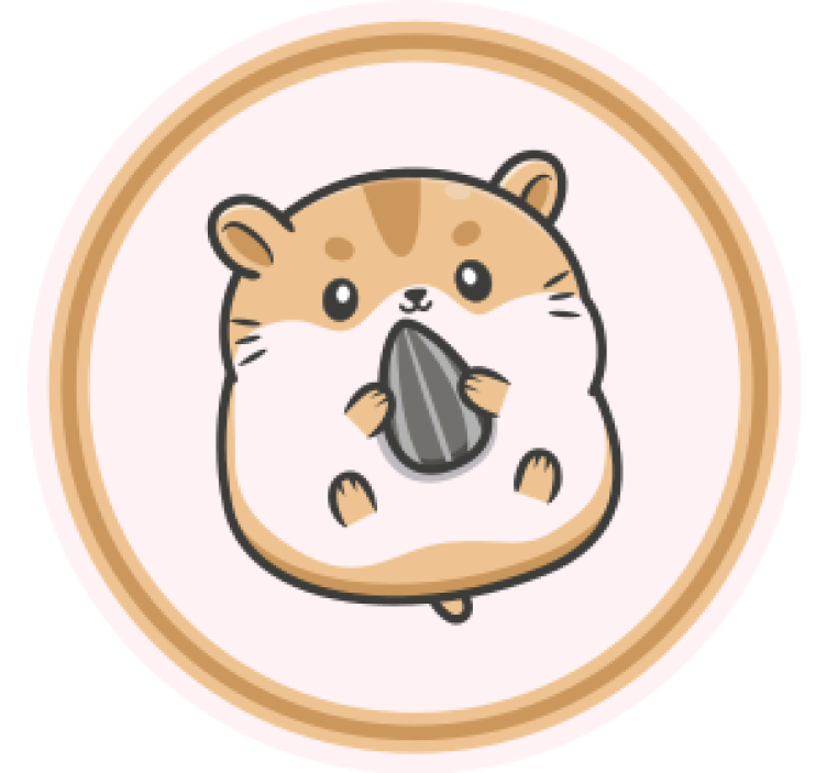 Cute hamster cartoon modern coaster - TenStickers