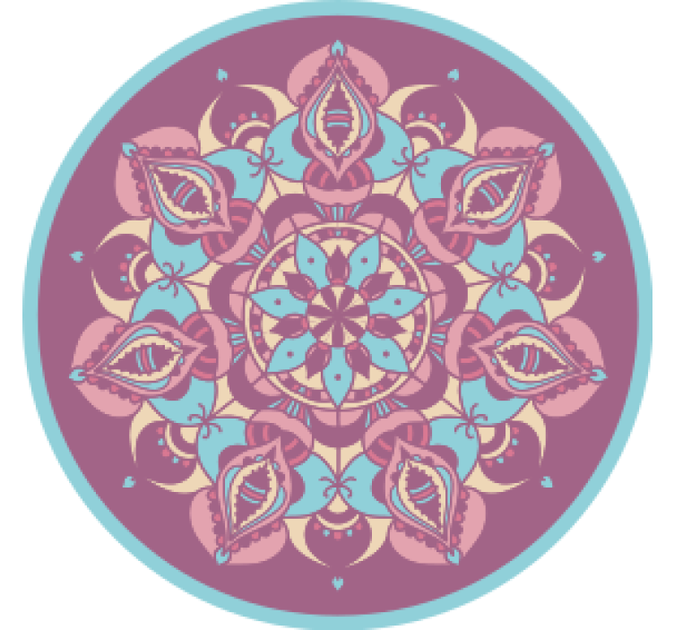 Modern coasters complex floral mandala design - TenStickers