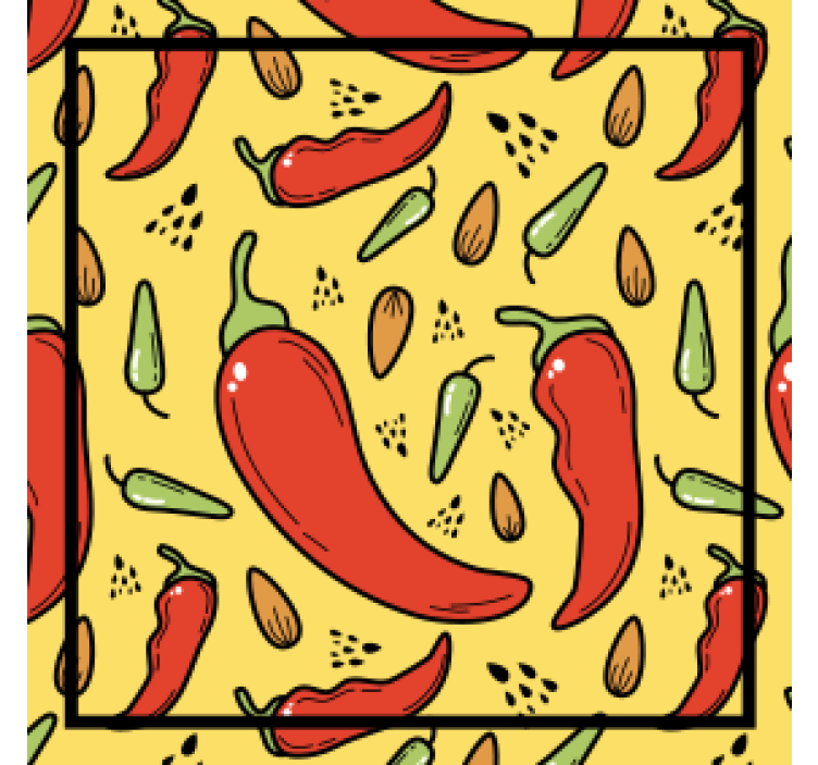 Modern coasters chili peppers design - TenStickers