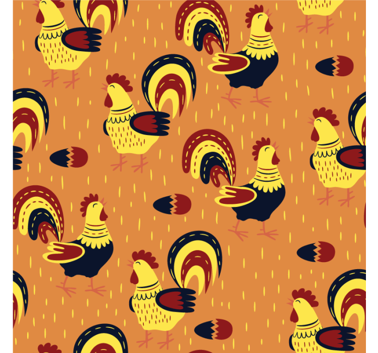 Original rooster shade colors modern coaster - TenStickers