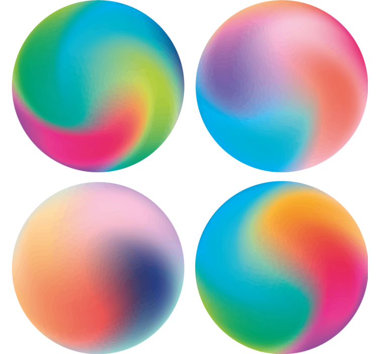 Colorful swirling patterns coasters - TenStickers