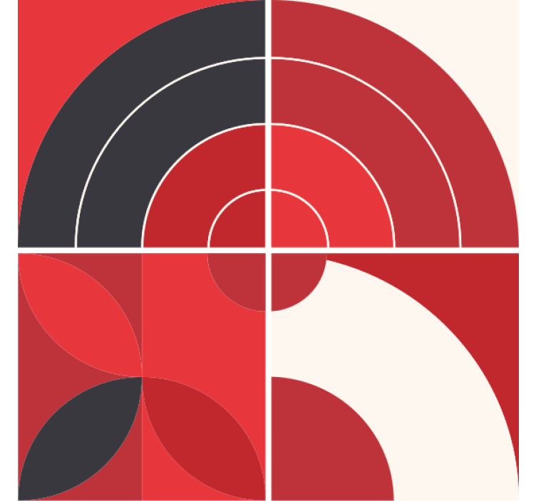 Geometric color patterns coasters - TenStickers