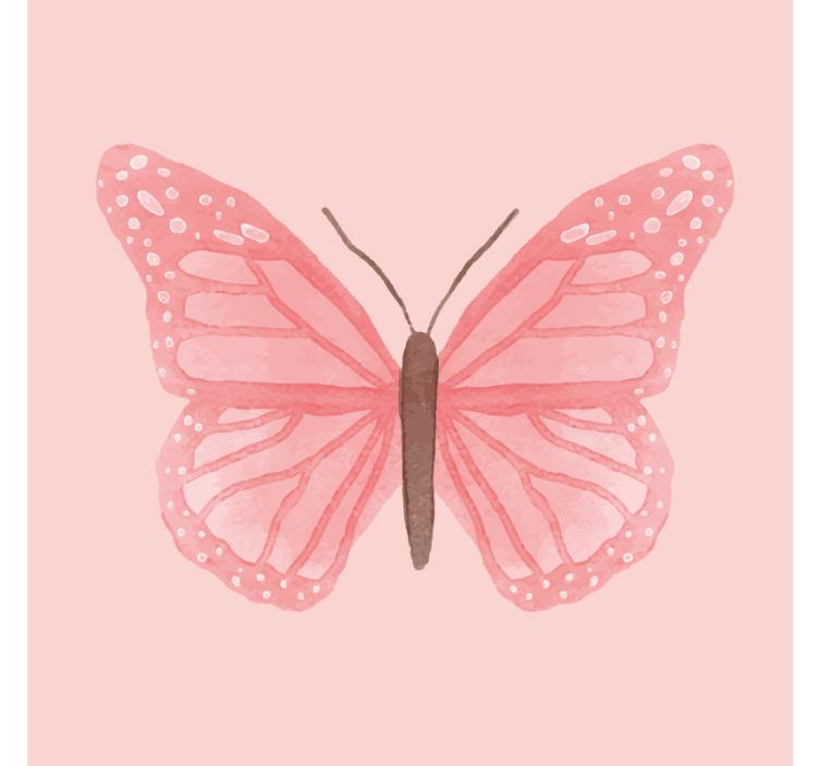 Vintage coasters pink butterfly illustration - TenStickers