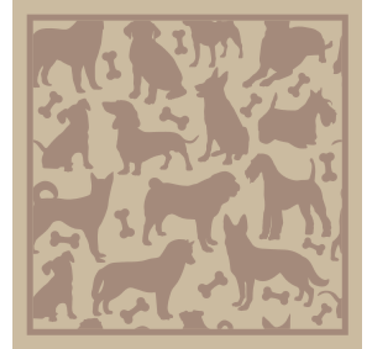 Modern coasters playful dog shapes - TenStickers