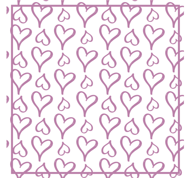 Hearts Patterned Print modern coasters - TenStickers