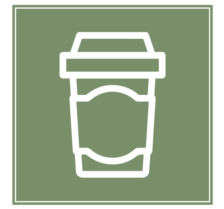 Modern coasters coffee cup design - TenStickers