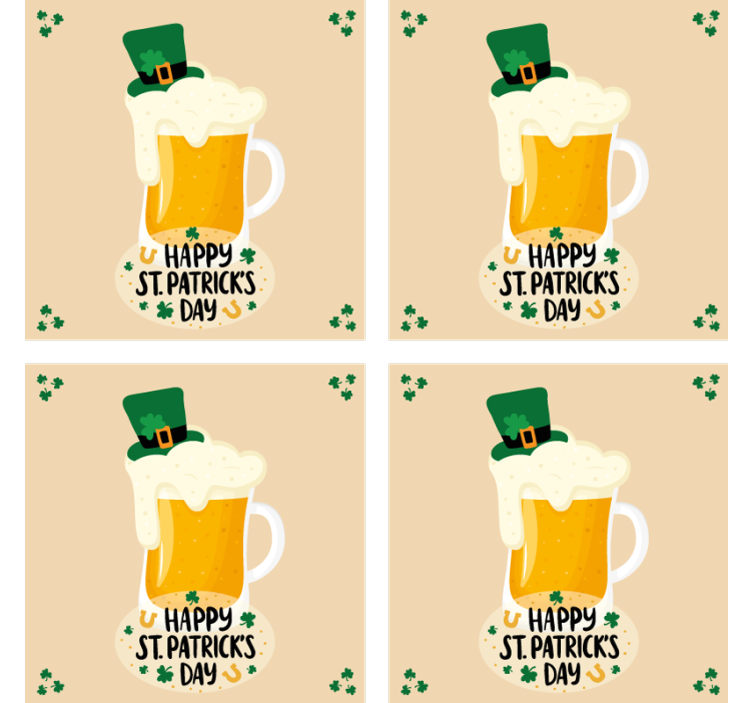 Beer mats festive beer mug - TenStickers