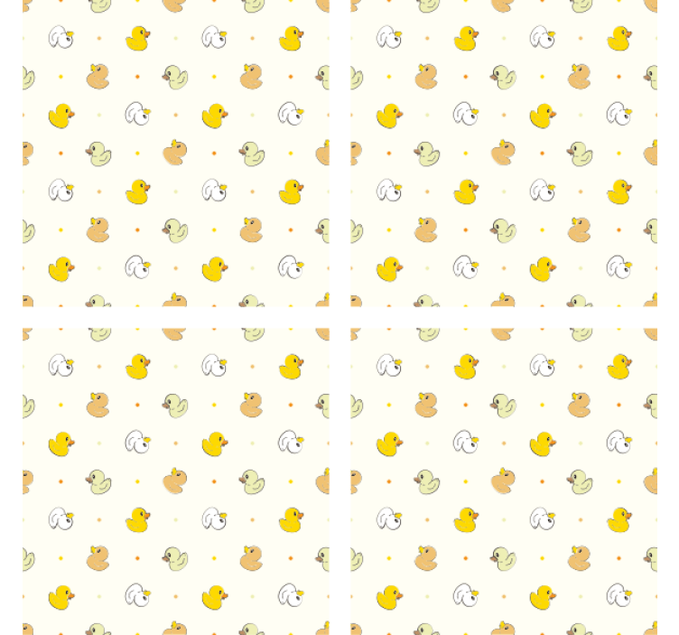 Modern coasters with adorable rubber duck design - TenStickers