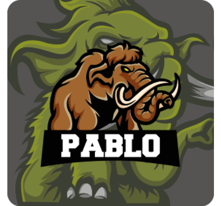 Geek coasters with mammoth emblem design - TenStickers