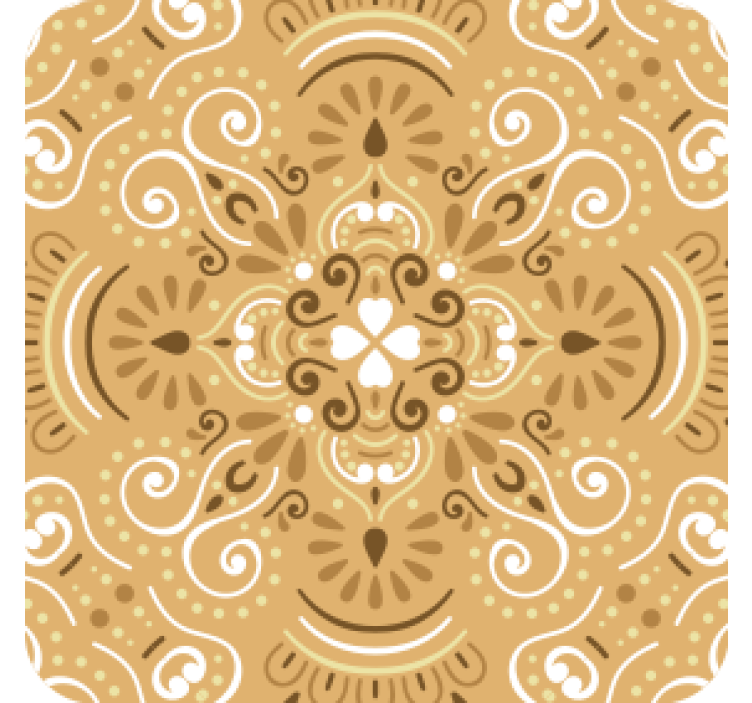 Coasters with intricate swirl design - TenStickers