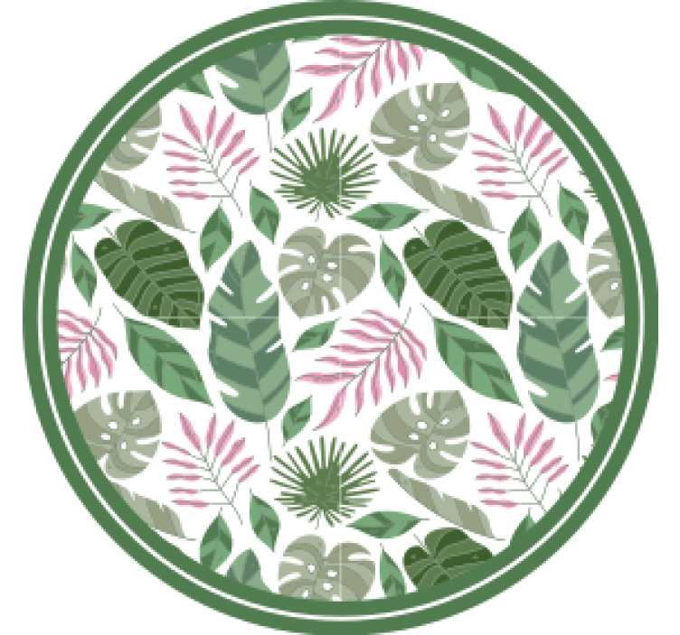 Tropical leaf design beer mats - TenStickers