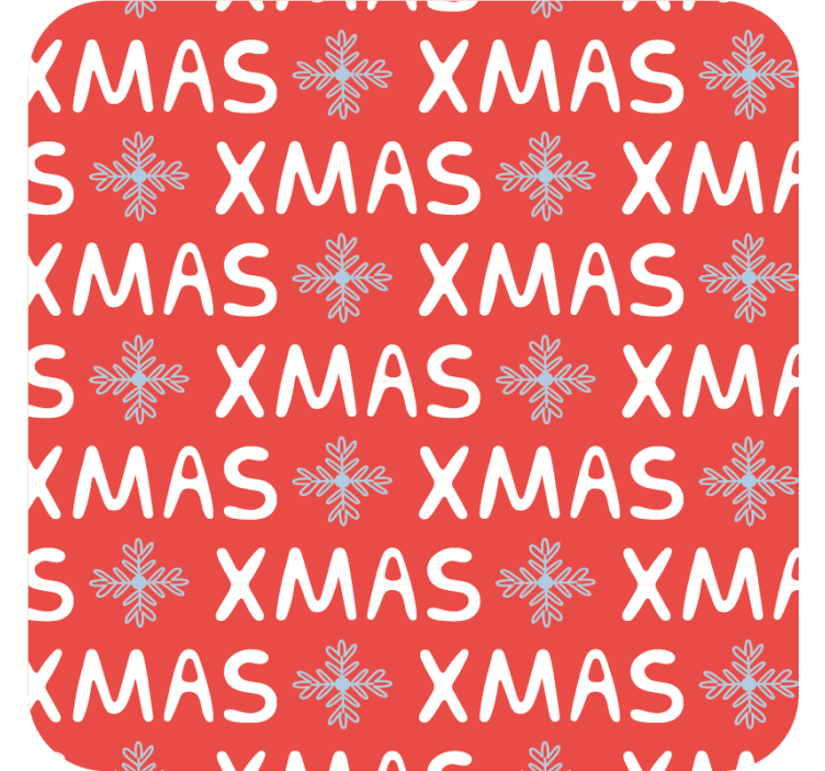 Christmas coasters with festive holiday pattern - TenStickers