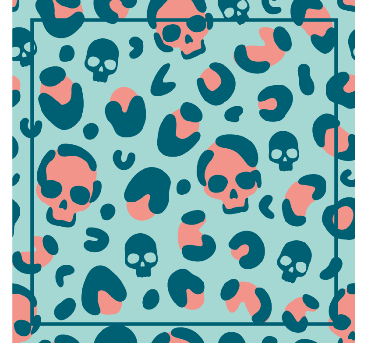 Geek coasters skull patterned design - TenStickers