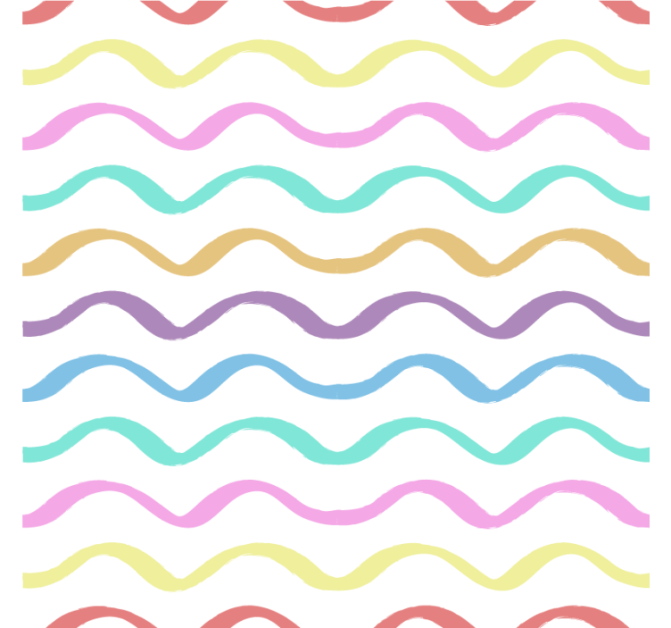 Vibrant curvy motif coasters - TenStickers