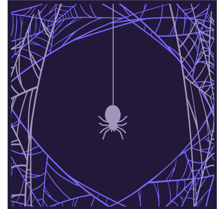 Halloween coaster spider web design - TenStickers