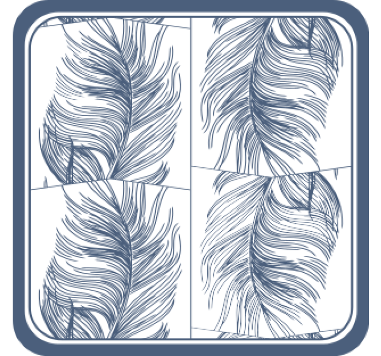 Coasters with elegant feather design - TenStickers
