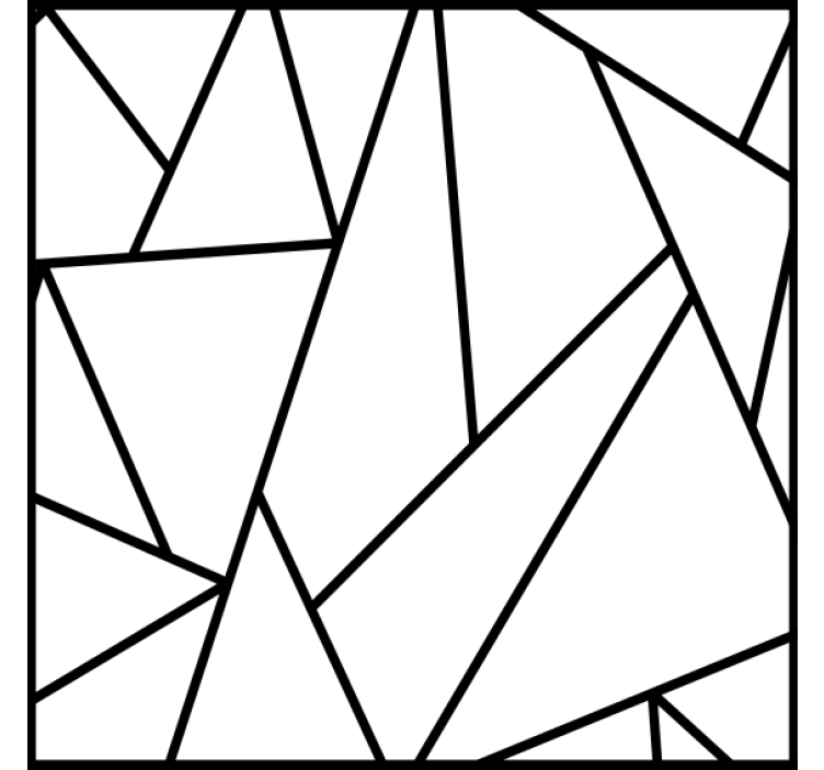 Geometric black lines coasters - TenStickers