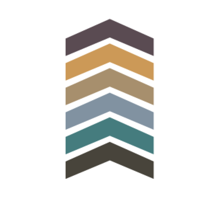 Coasters layered chevron design - TenStickers