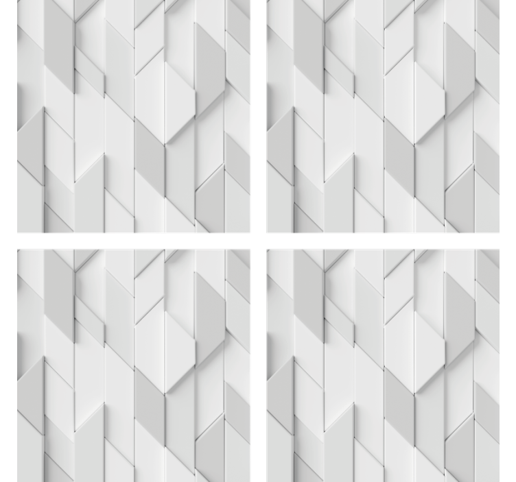 Coasters with geometric relief design - TenStickers