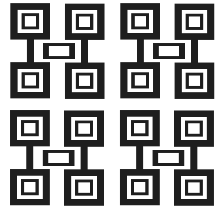 Coasters black square pattern - TenStickers