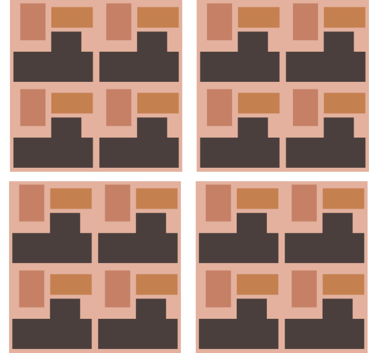 Geometric block arrangement coasters - TenStickers