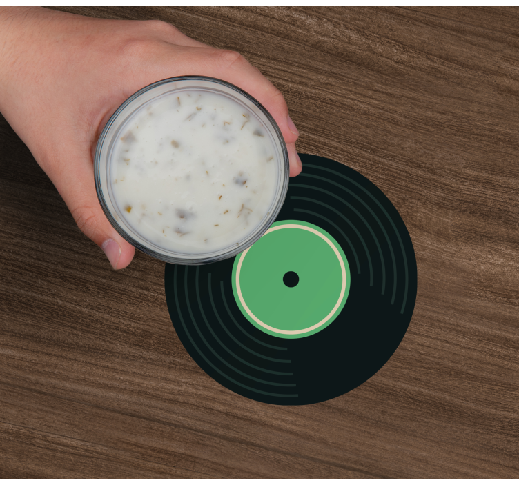 Double color disc player design vintage coasters - TenStickers