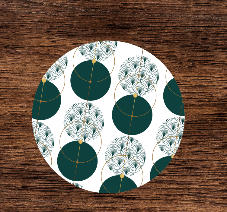 Glamour style geo art modern coaster - TenStickers