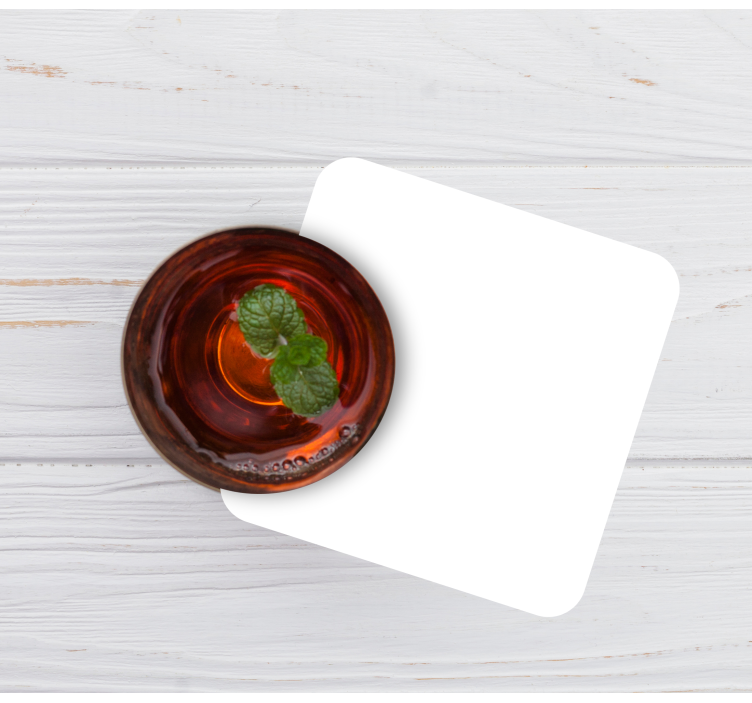 Monocolour white coasters - TenStickers