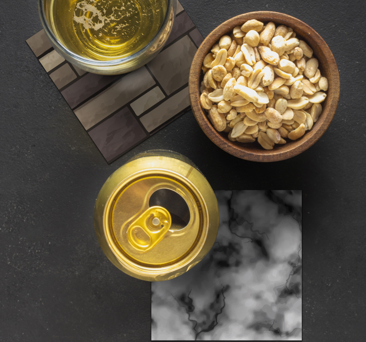 Realistic textures drink coaster - TenStickers