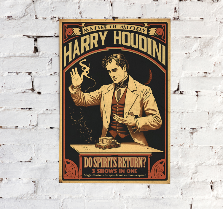 Houdini vintage poster - TenStickers