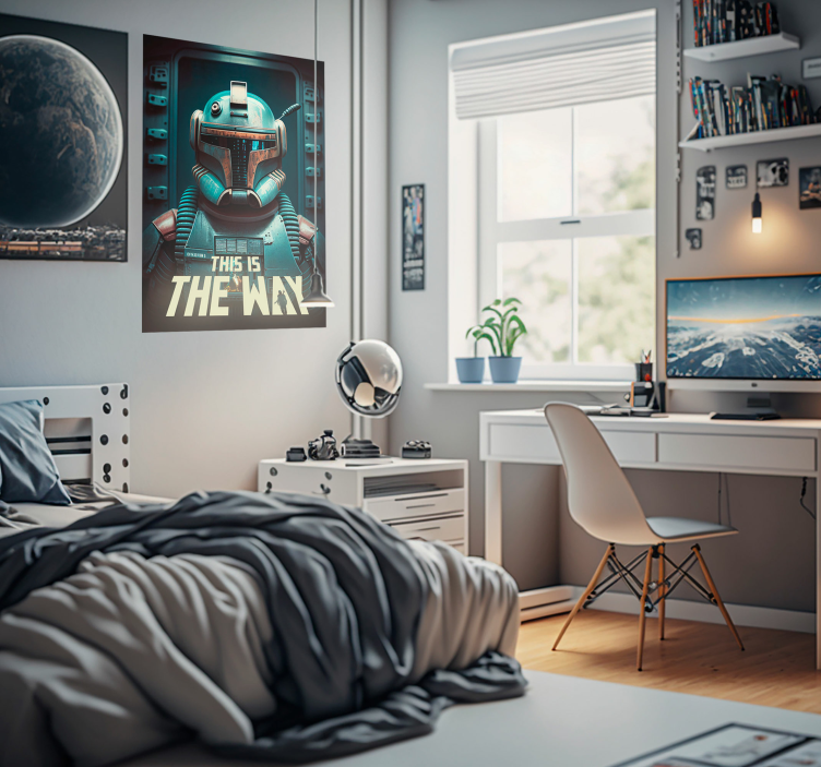 80s bounty hunter movie poster - TenStickers