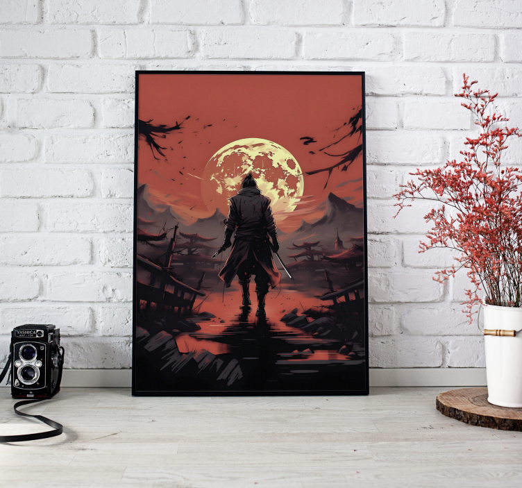anime warrior silhouette poster for teenager - TenStickers
