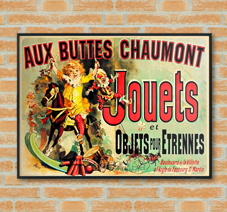 "Aux Buttes Chaumont Jouets" vintage poster - TenStickers