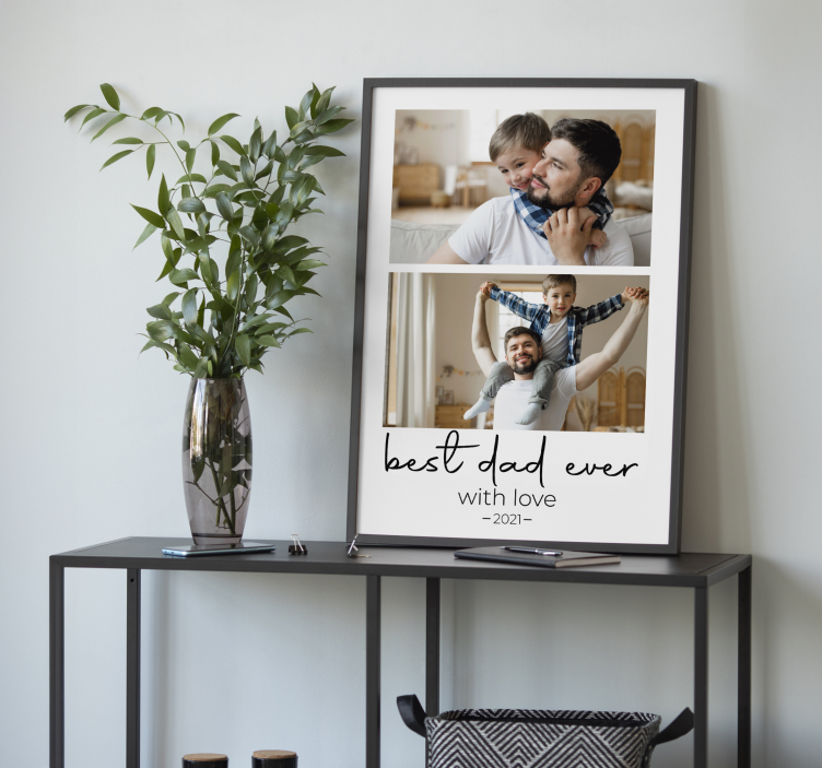 best dad ever living room poster - TenStickers