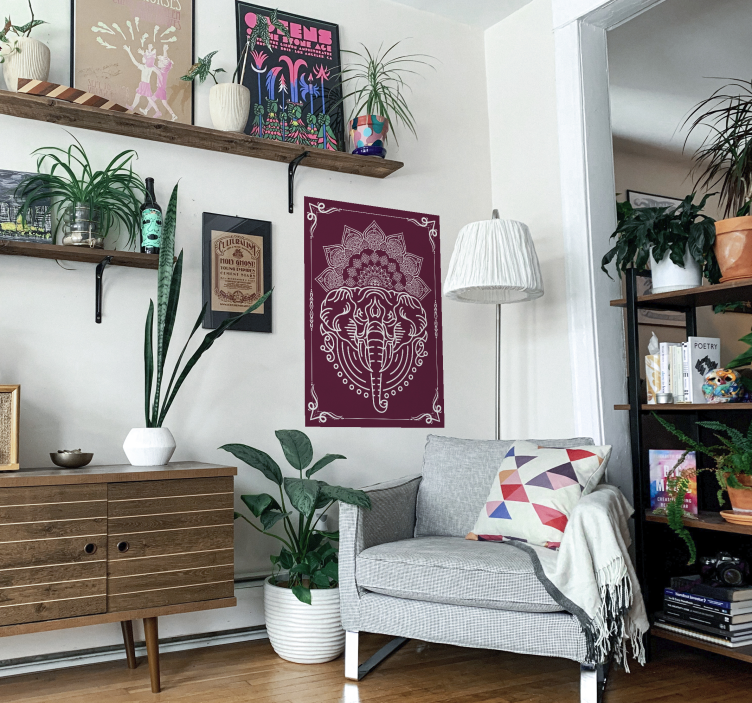 Elephant mandala poster print - TenStickers