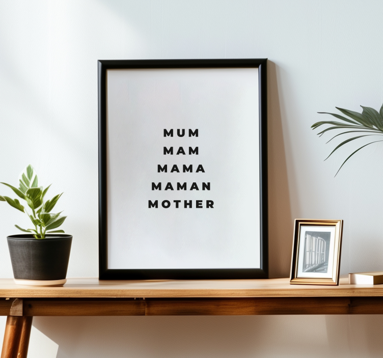 mum in different languages living room poster - TenStickers