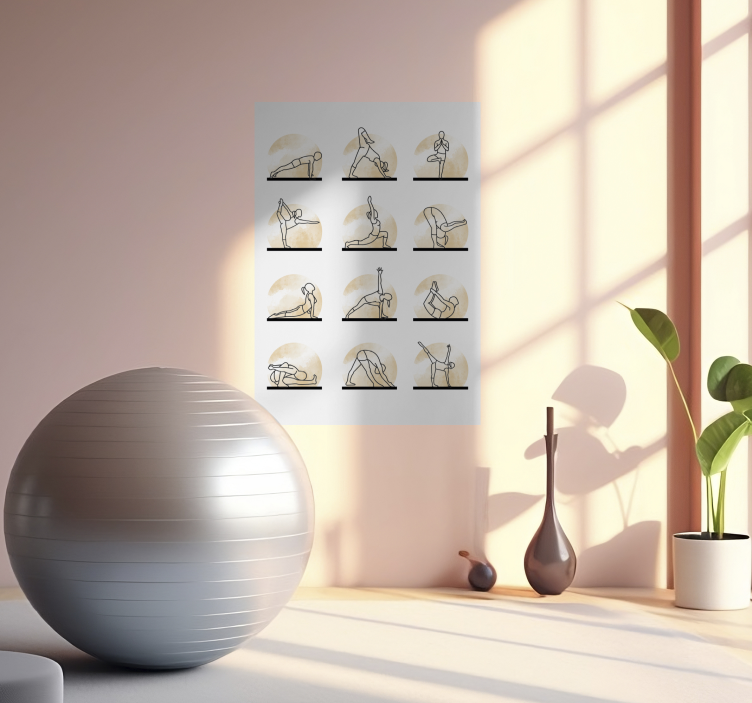 Posturas de yoga poster - TenStickers