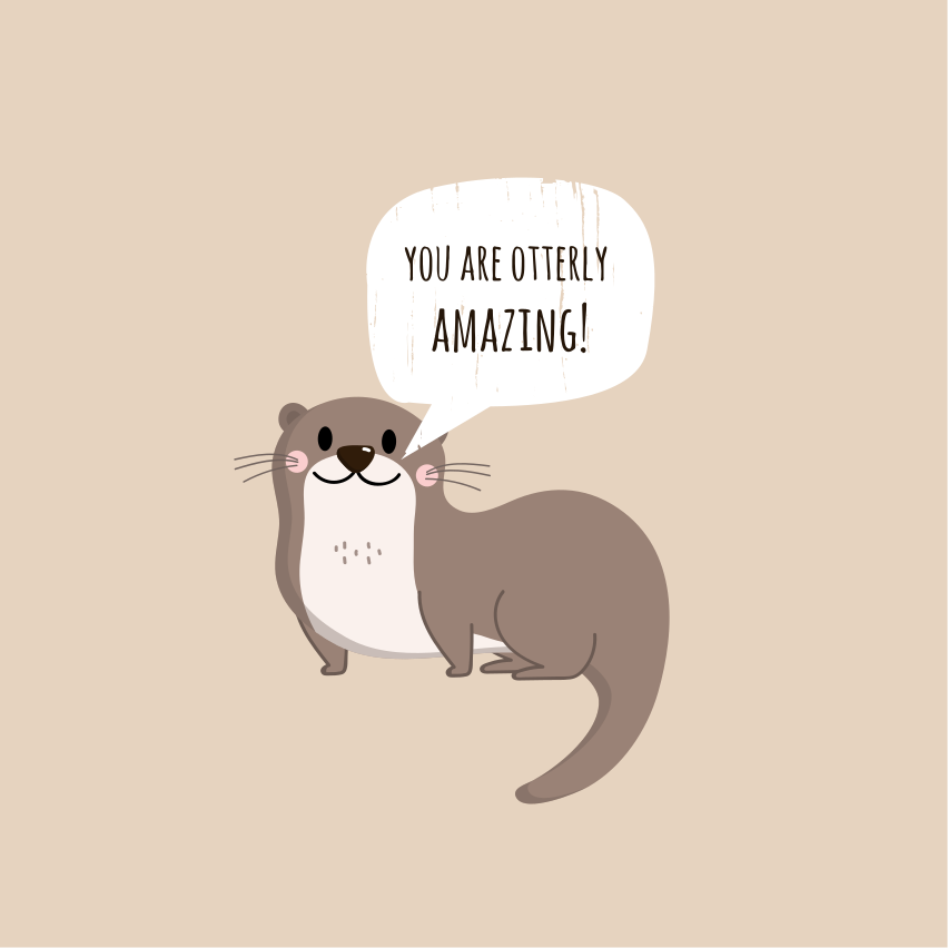 Otterly delightful kitchen poster - TenStickers