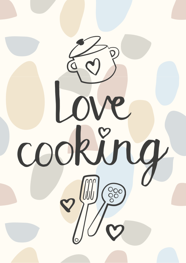 Love cooking kitchen poster - TenStickers