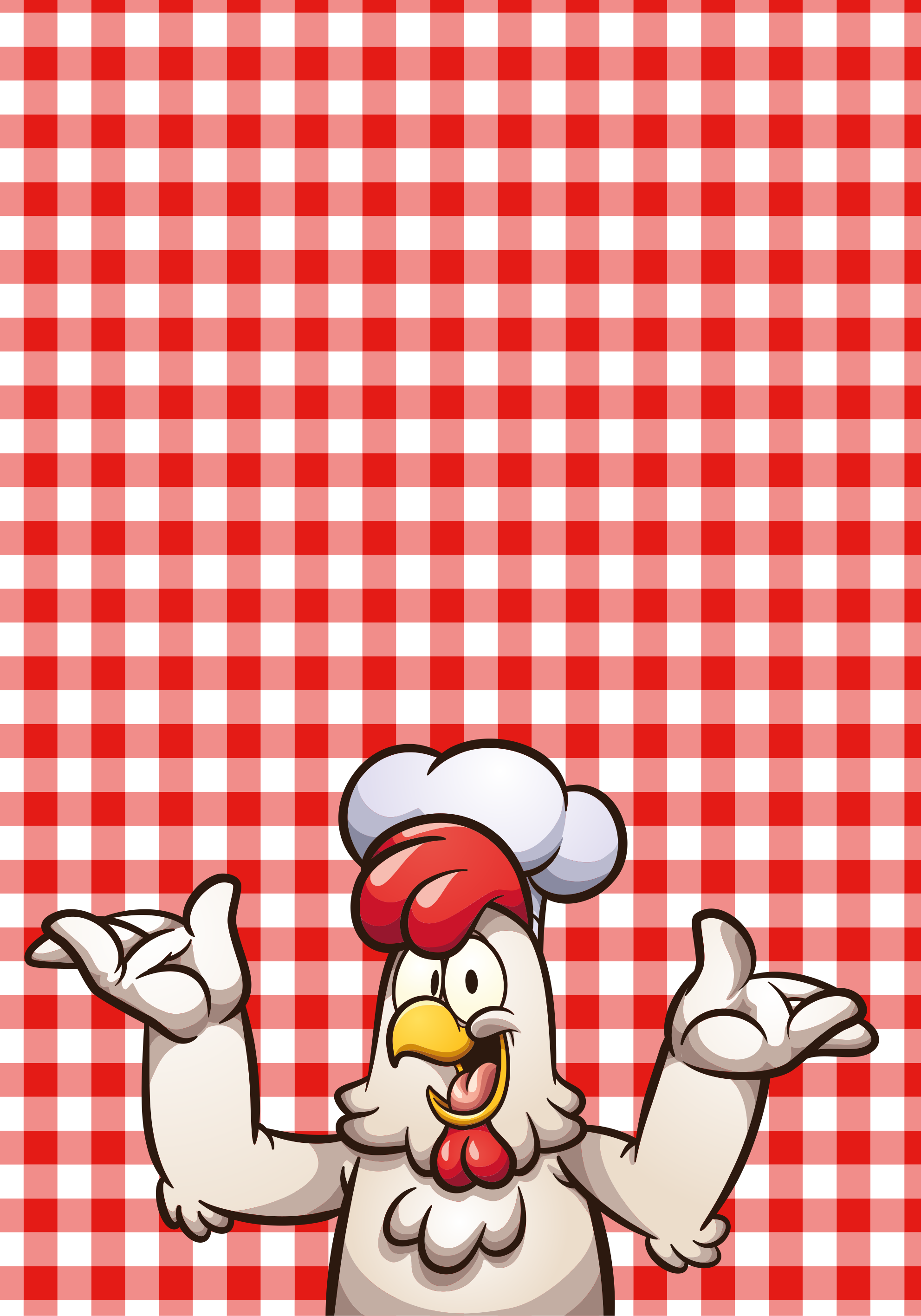 Kitchen poster cartoon chicken chef - TenStickers